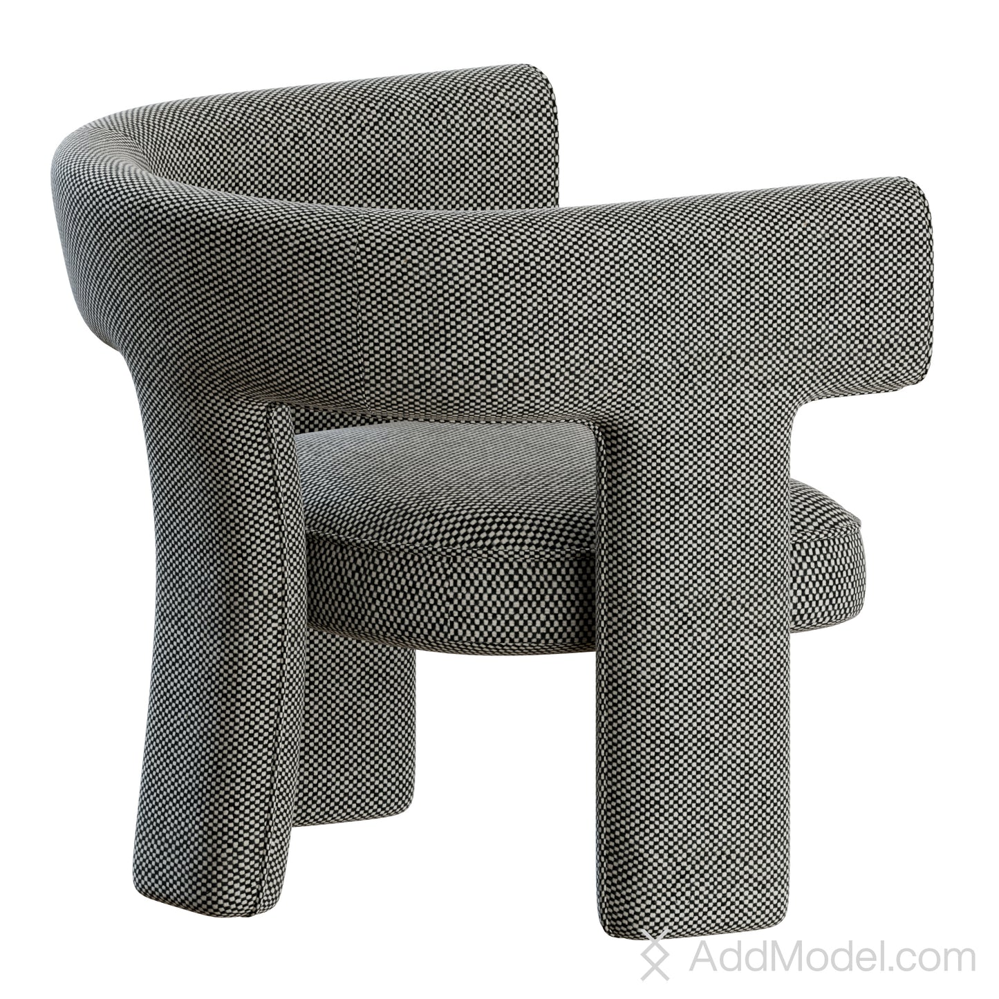 Litho Dining Armchair By Pierre Frey 3D Model