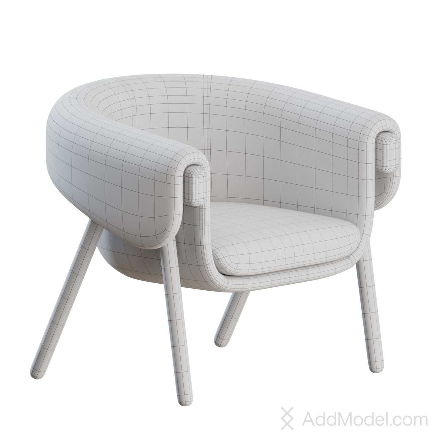 Monica Armchair By Bulo 3D Model