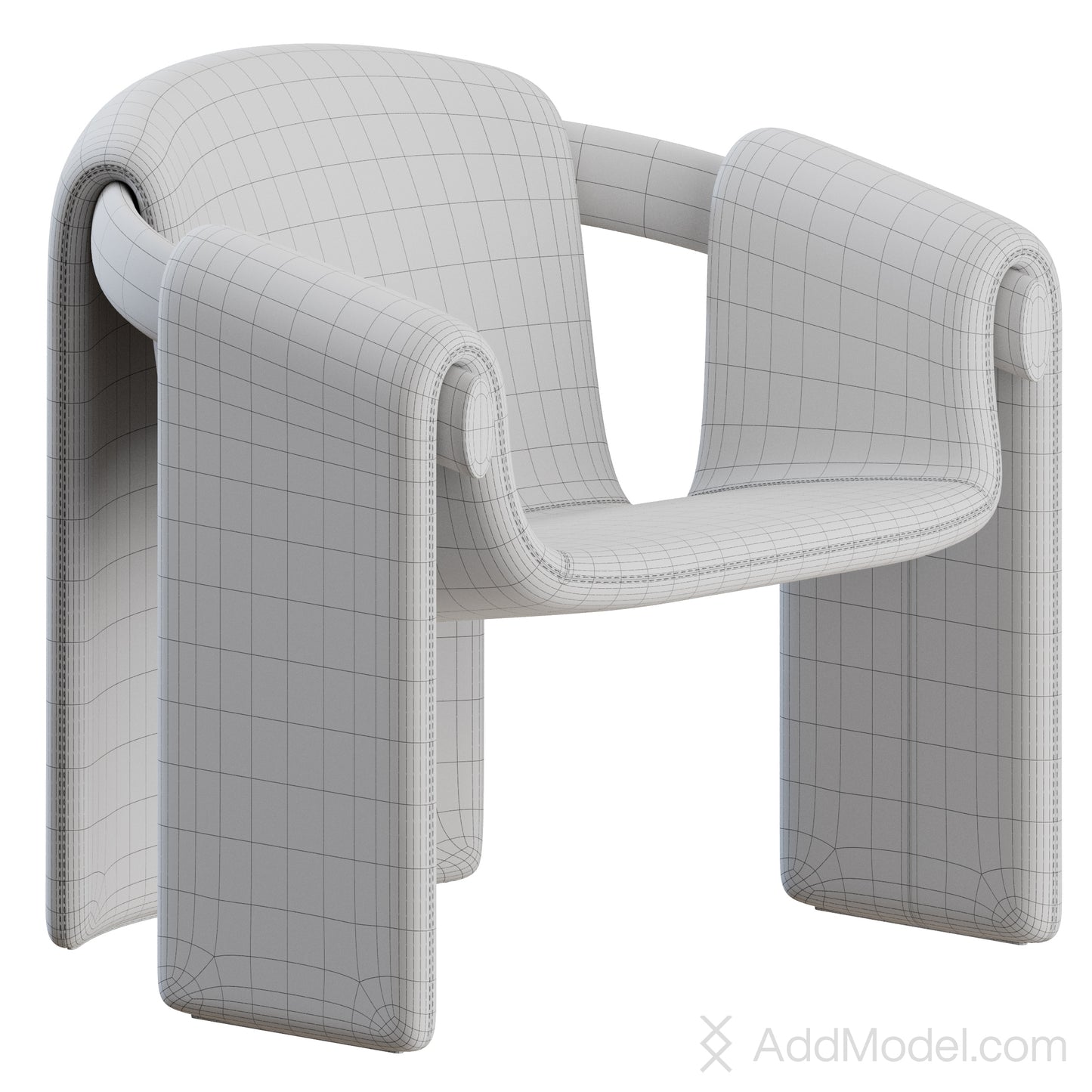 Sari Lounge Armchair By Paolo Castelli 3D Model