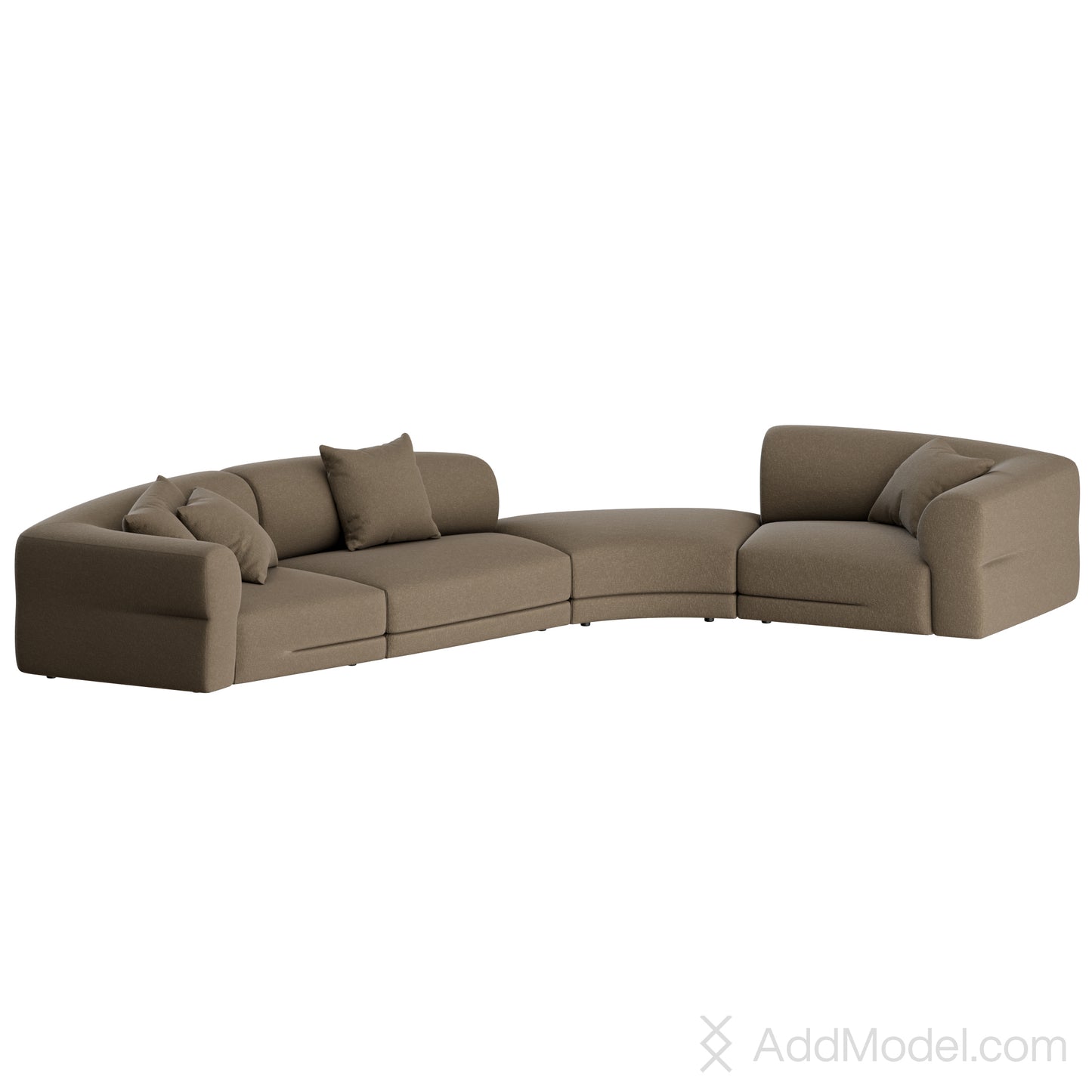 Emile Modular Curved Sofa By Molteni&C 3D Model