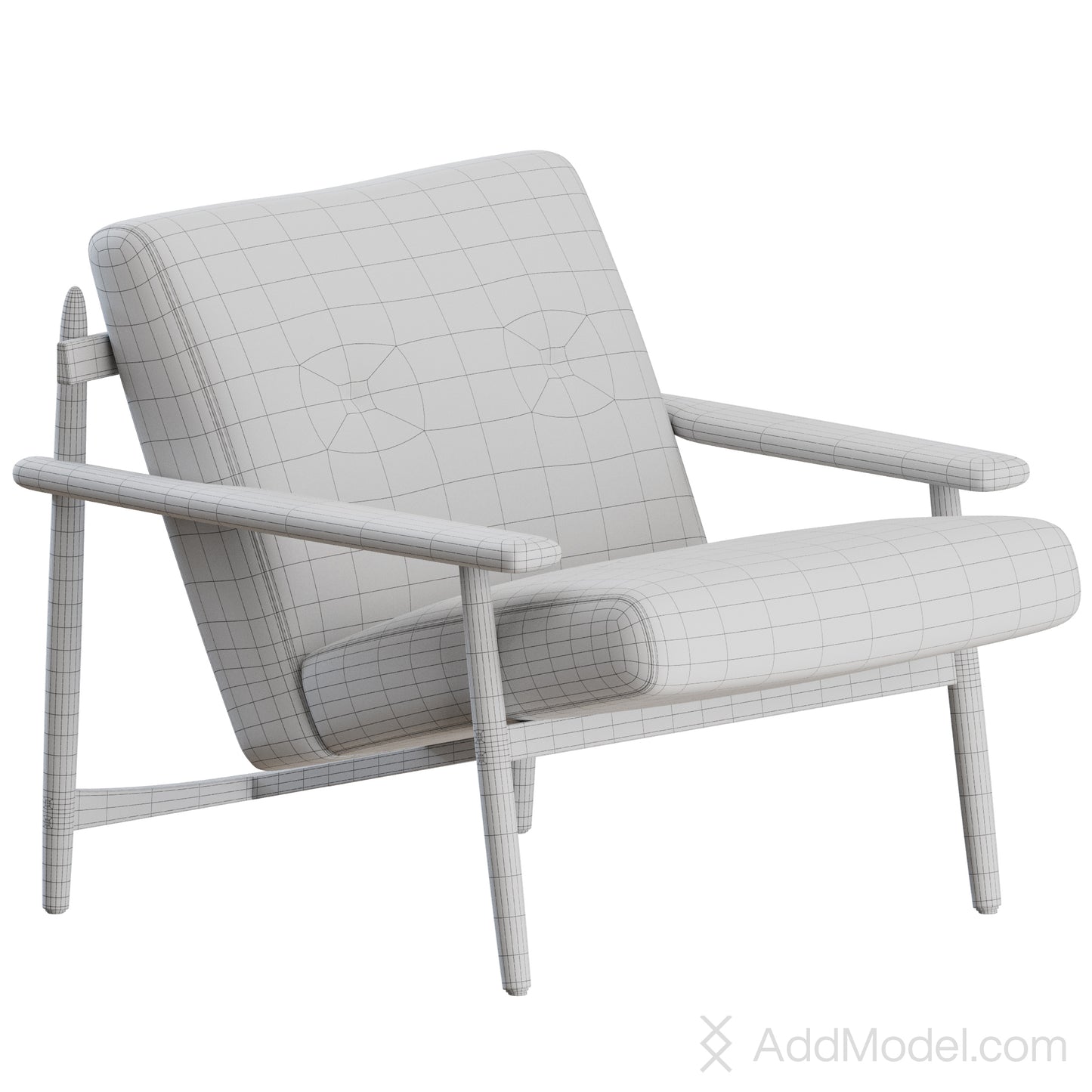 Trio Armchair By Minotti 3D Model