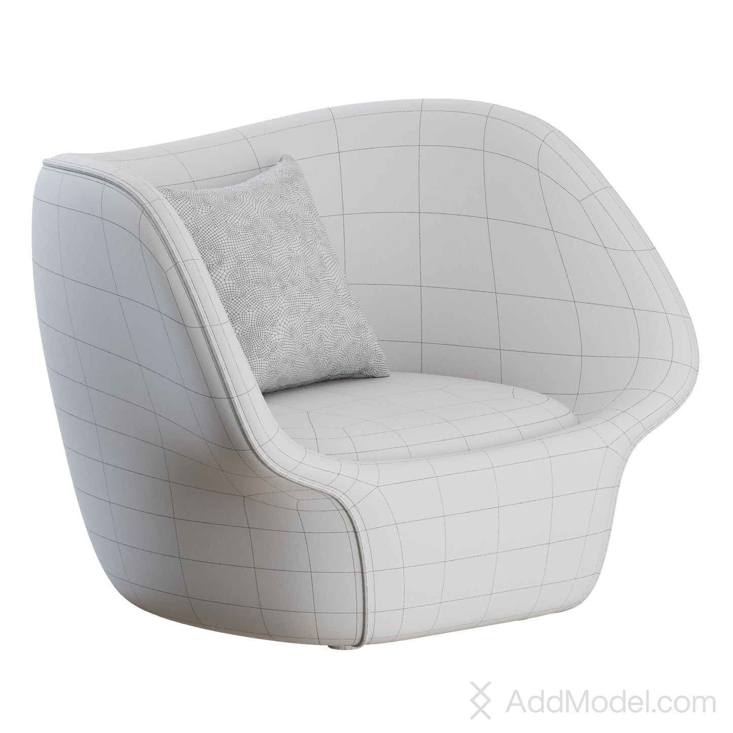 Splash Lounge Armchair By Natuzzi 3D Model
