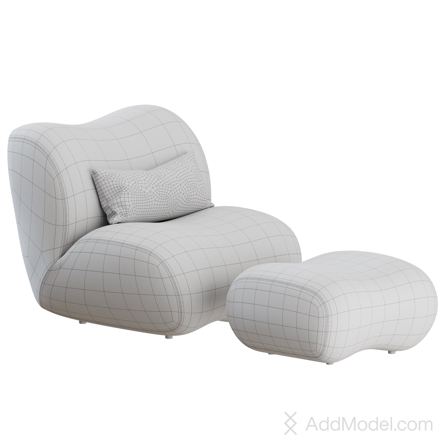 Hubba Armchair By Roche Bobois 3D Model