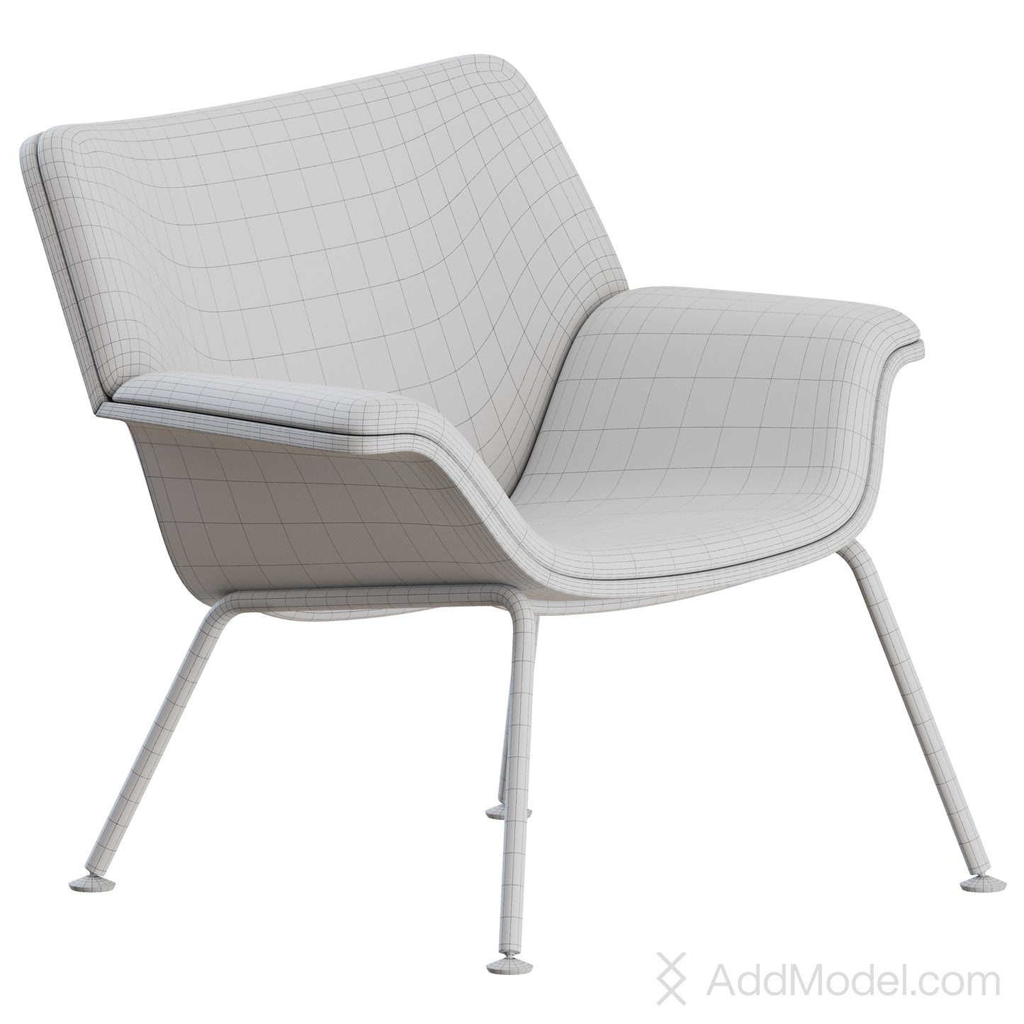 Swoop Plywood Lounge Chair By Herman Miller 3D Model
