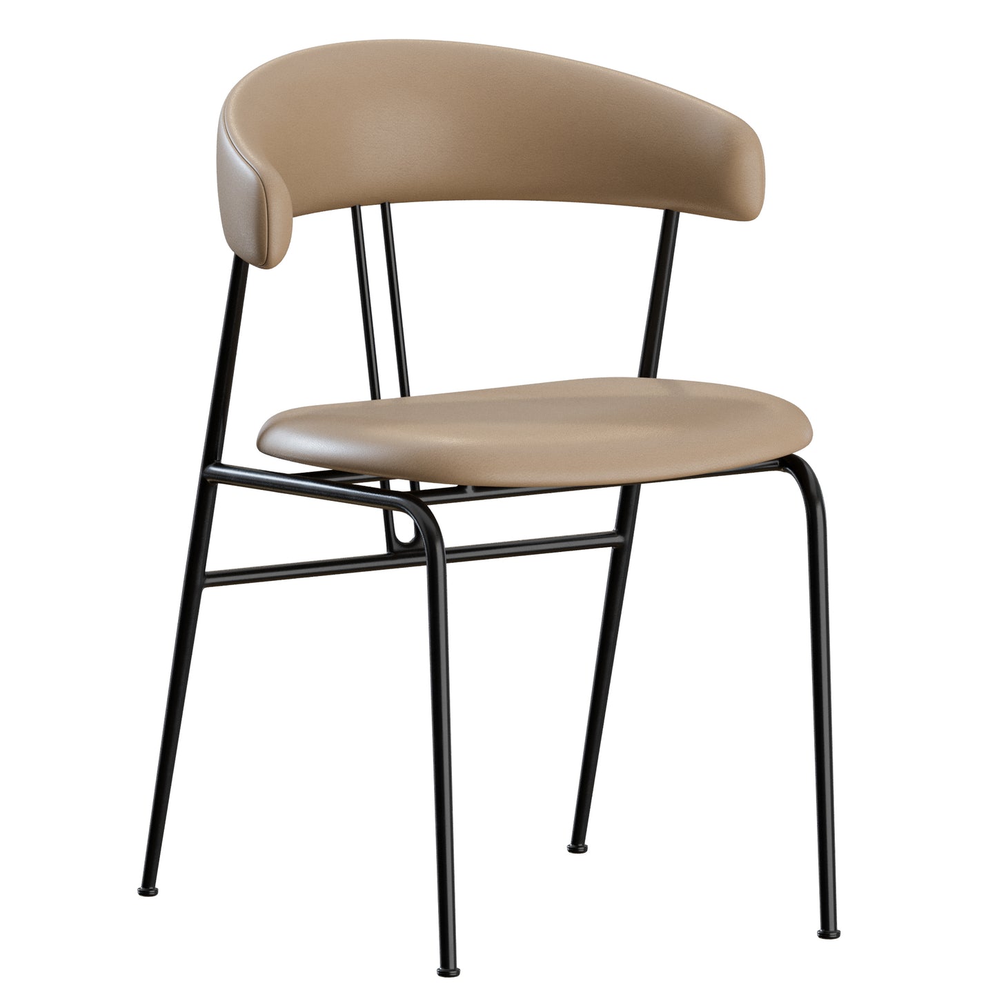 Violin Dining Chair Fully Upholstered By Gubi 3D Model