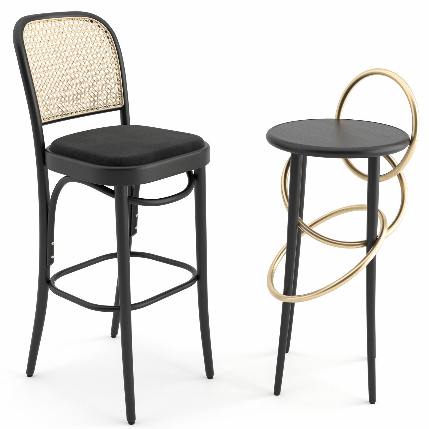 Stool + Table By Wiener GTV Design Thonet 3D Model