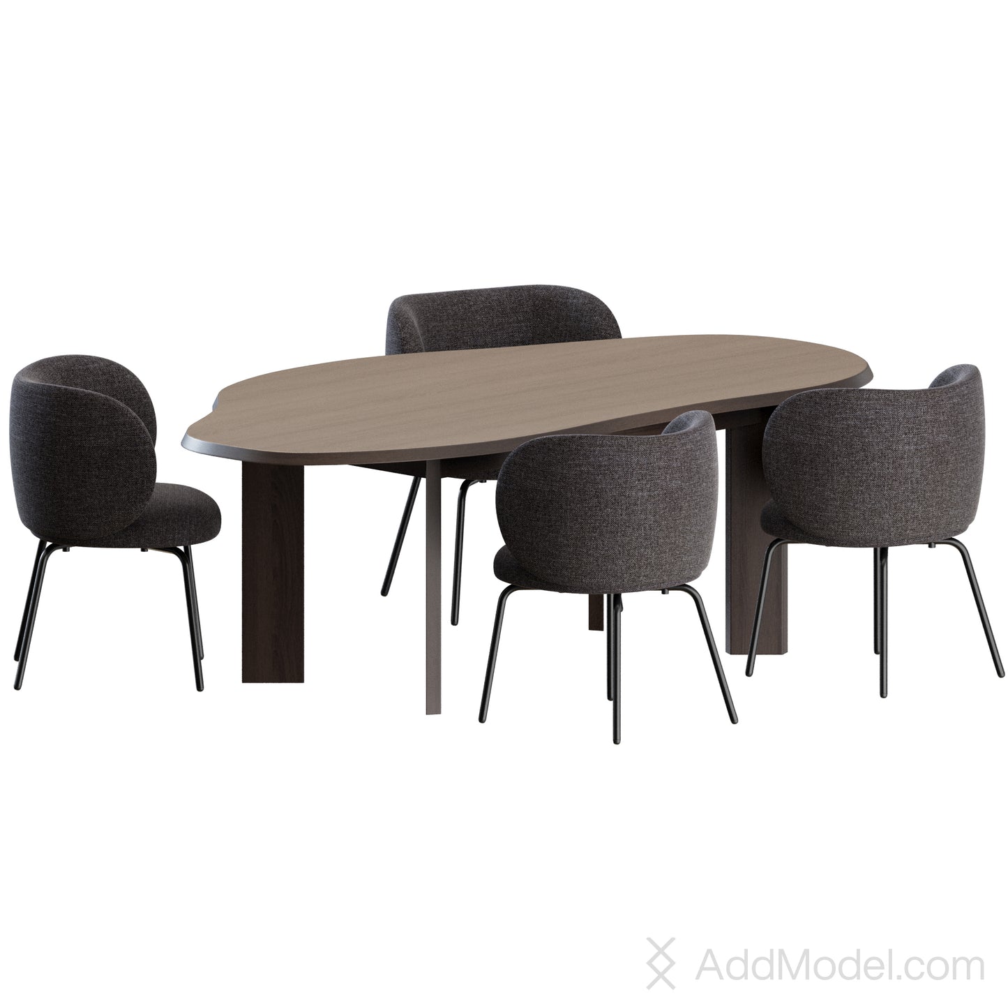 Rico Dining Set 02 By Ferm Living 3D Model