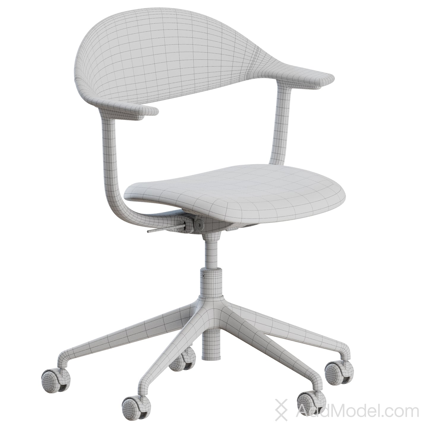 Mynt Office Chair 5 Legs By Vitra 3D Model