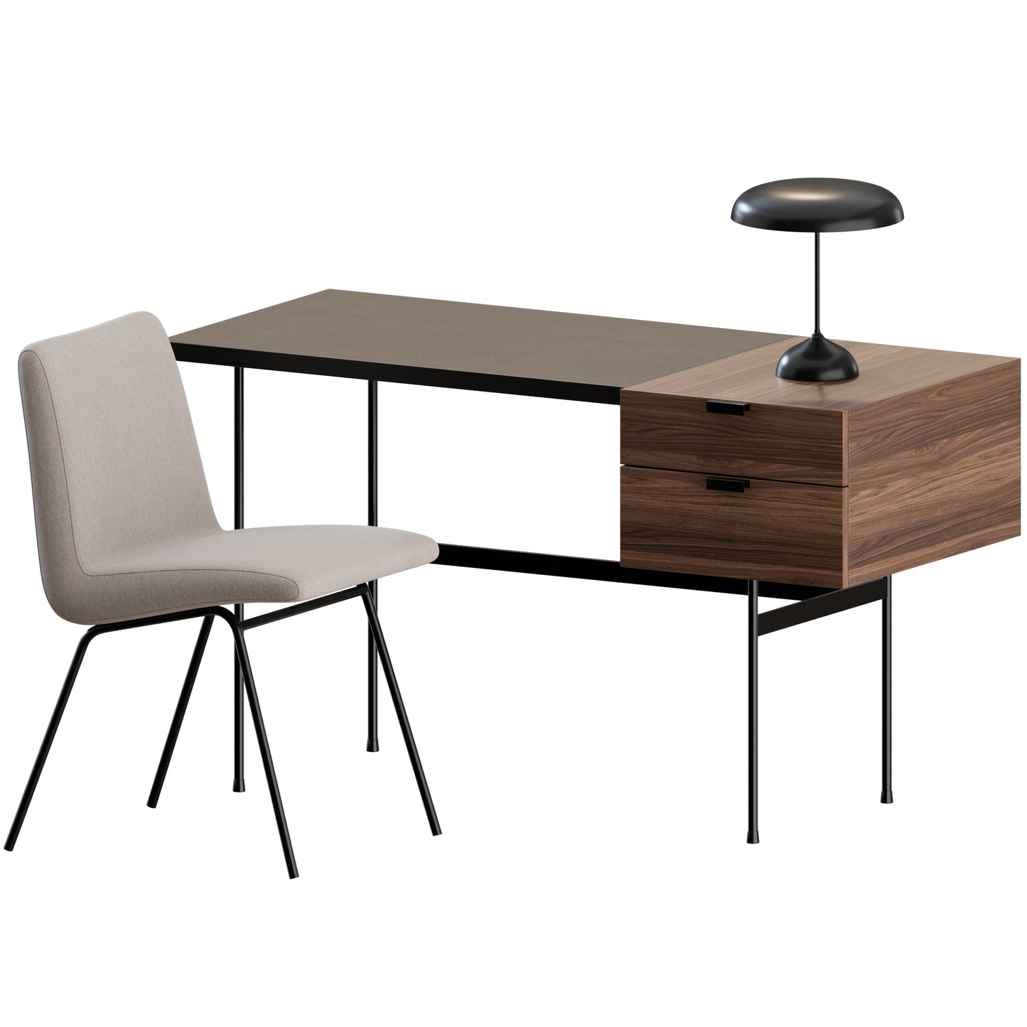 Mid Century Office Set By Ligne Roset 3D Model