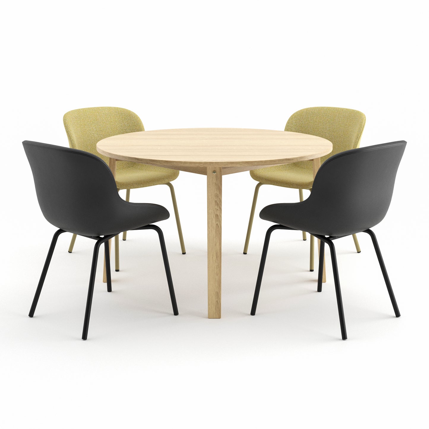 HYG Chair + Slice Table By Normann Copenhagen 3D Model