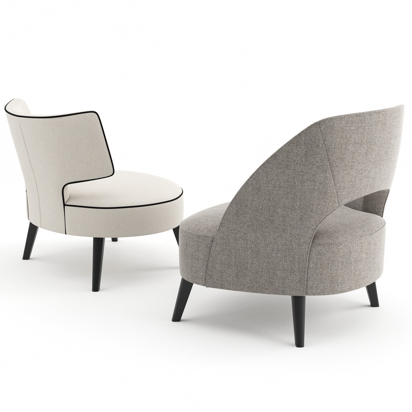Ermione + Drop Armchair By Flexform 3D Model
