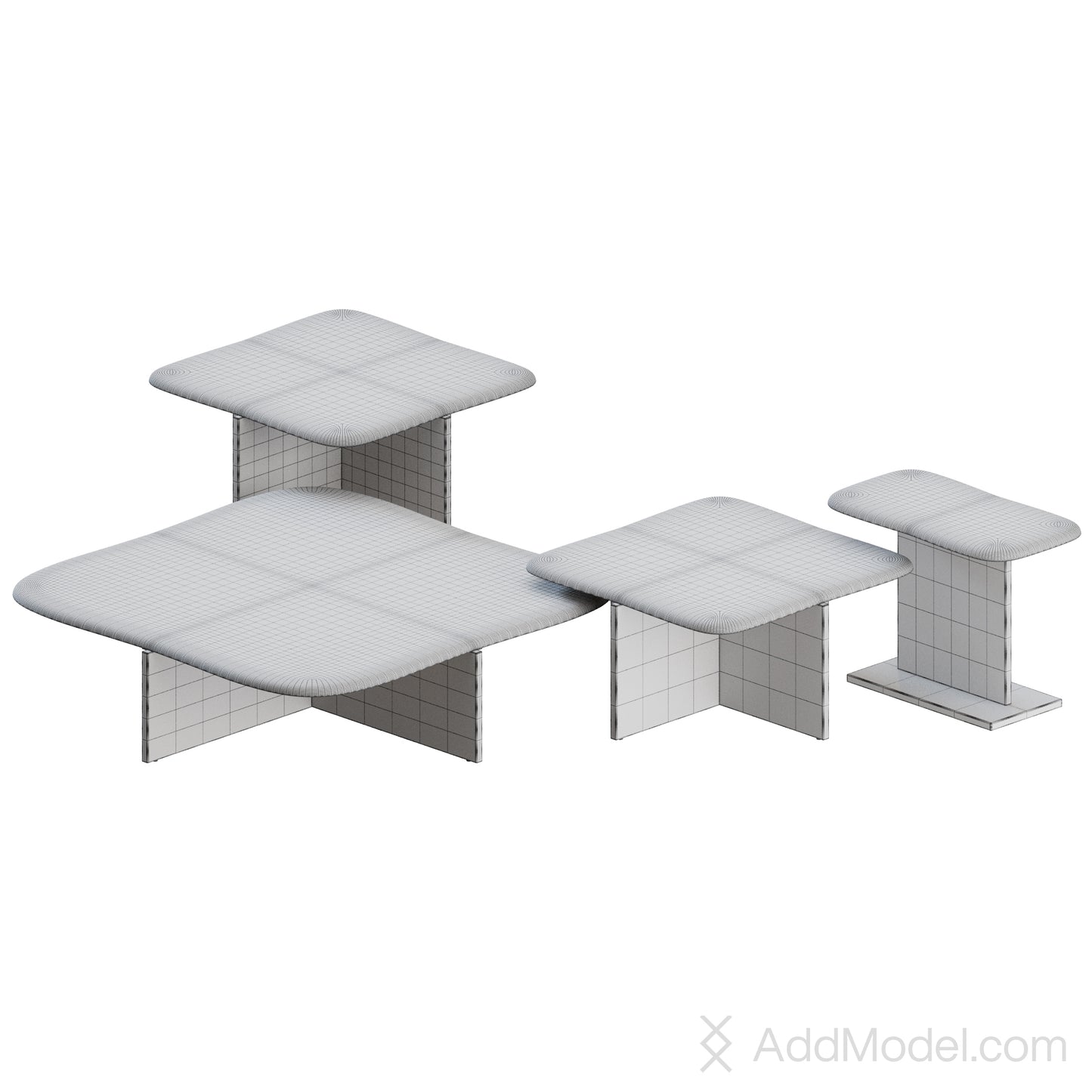 Tufty-Time 20 Coffee Table By B&B Italia 3D Model