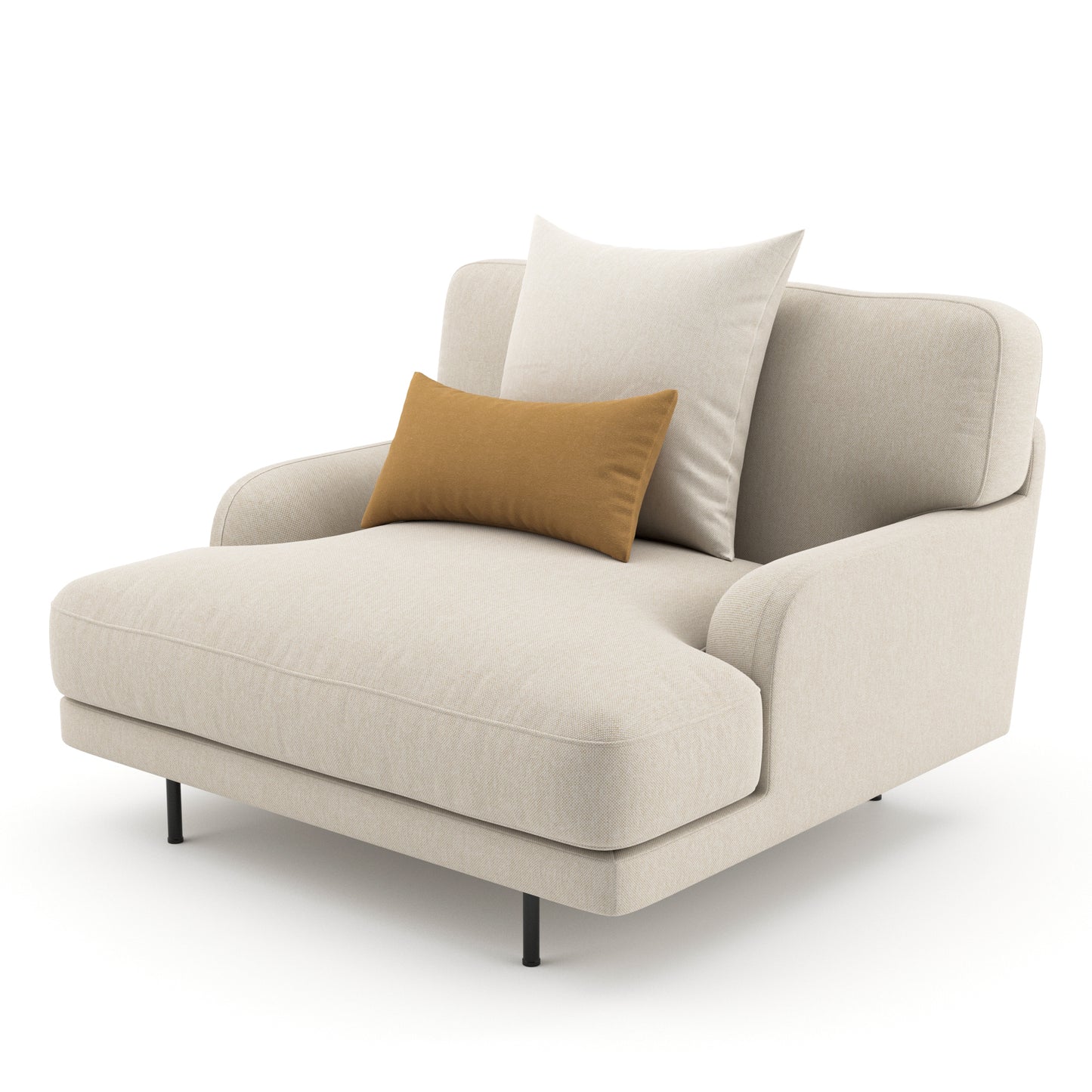Flaneur Lounge Chair By Gubi 3D Model