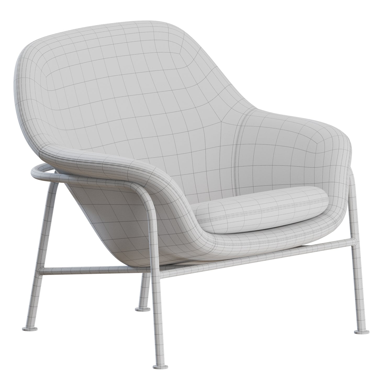 Drape Lounge Chair Metal Normann Copenhagen 3D Model