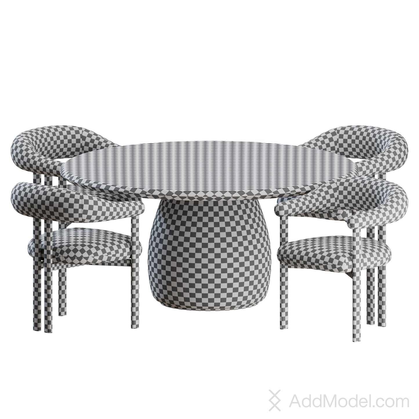 Greta Botero Argile Dining Set By Cattelan Italia 3D Model