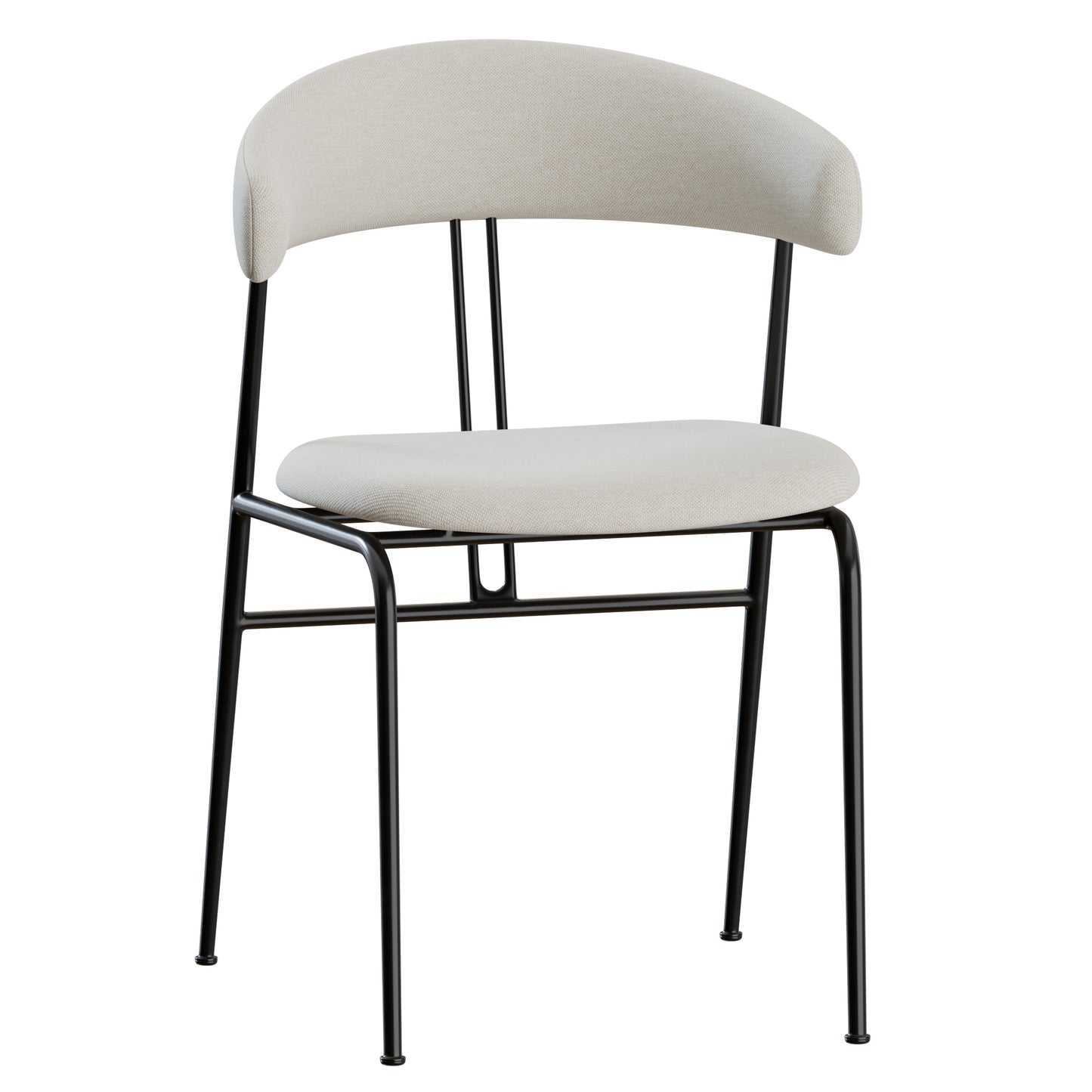 Violin Dining Chair Fully Upholstered By Gubi 3D Model