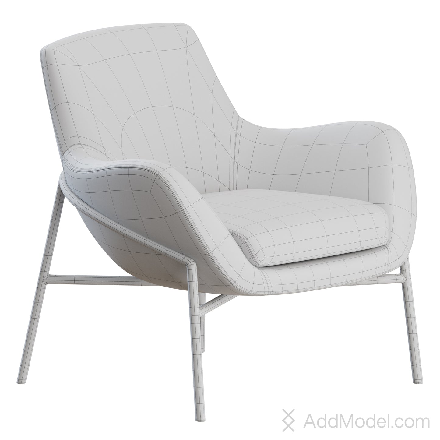 Brera Low Armchair By Marelli 3D Model