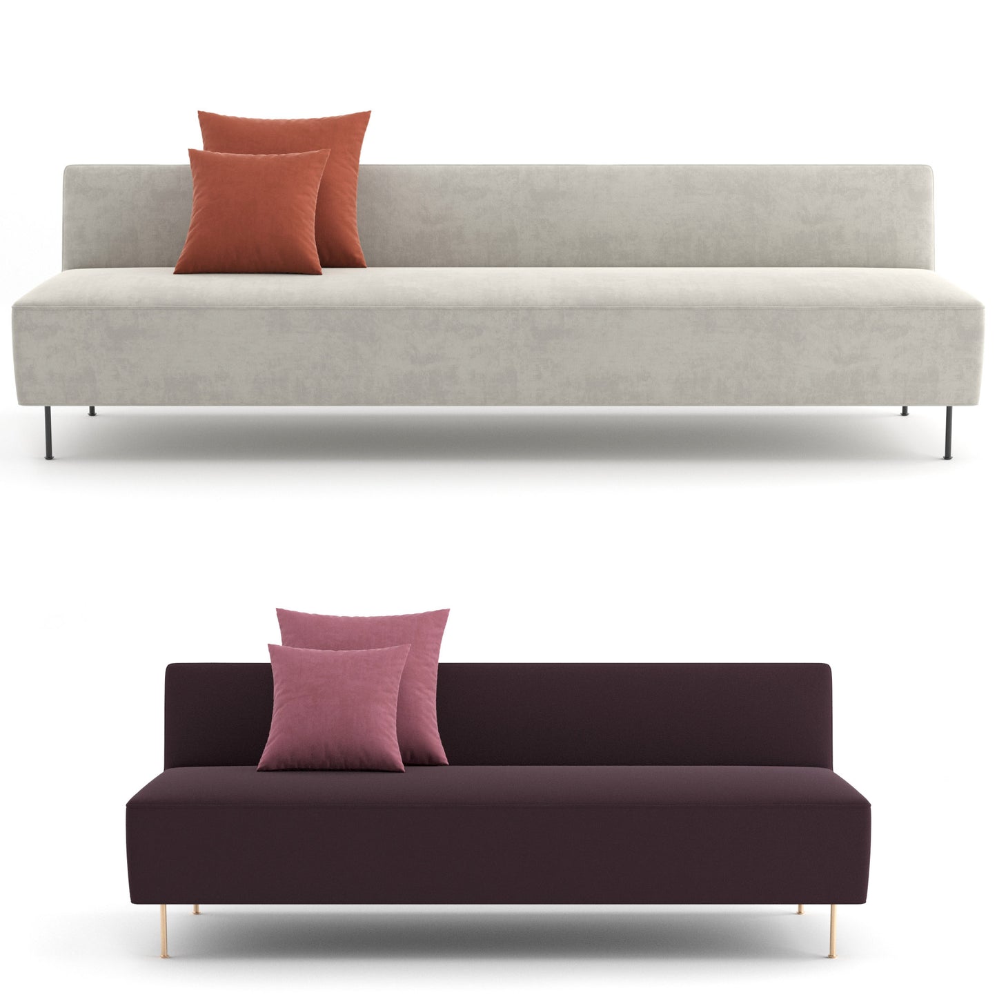 Modern Line Sofa By Gubi 3D Model
