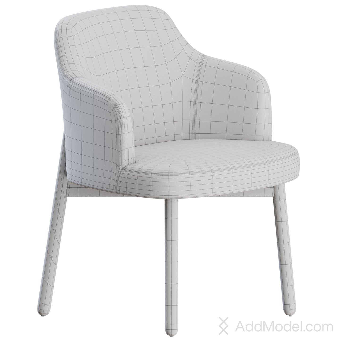Abby Dining Chair By Porada 3D Model