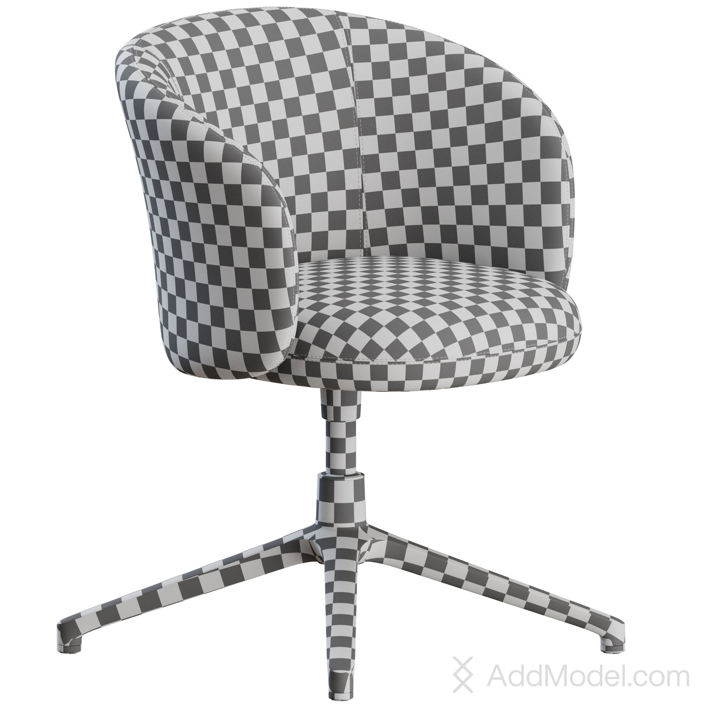 Mikado Office Chair 4 Legs By Vitra 3D Model