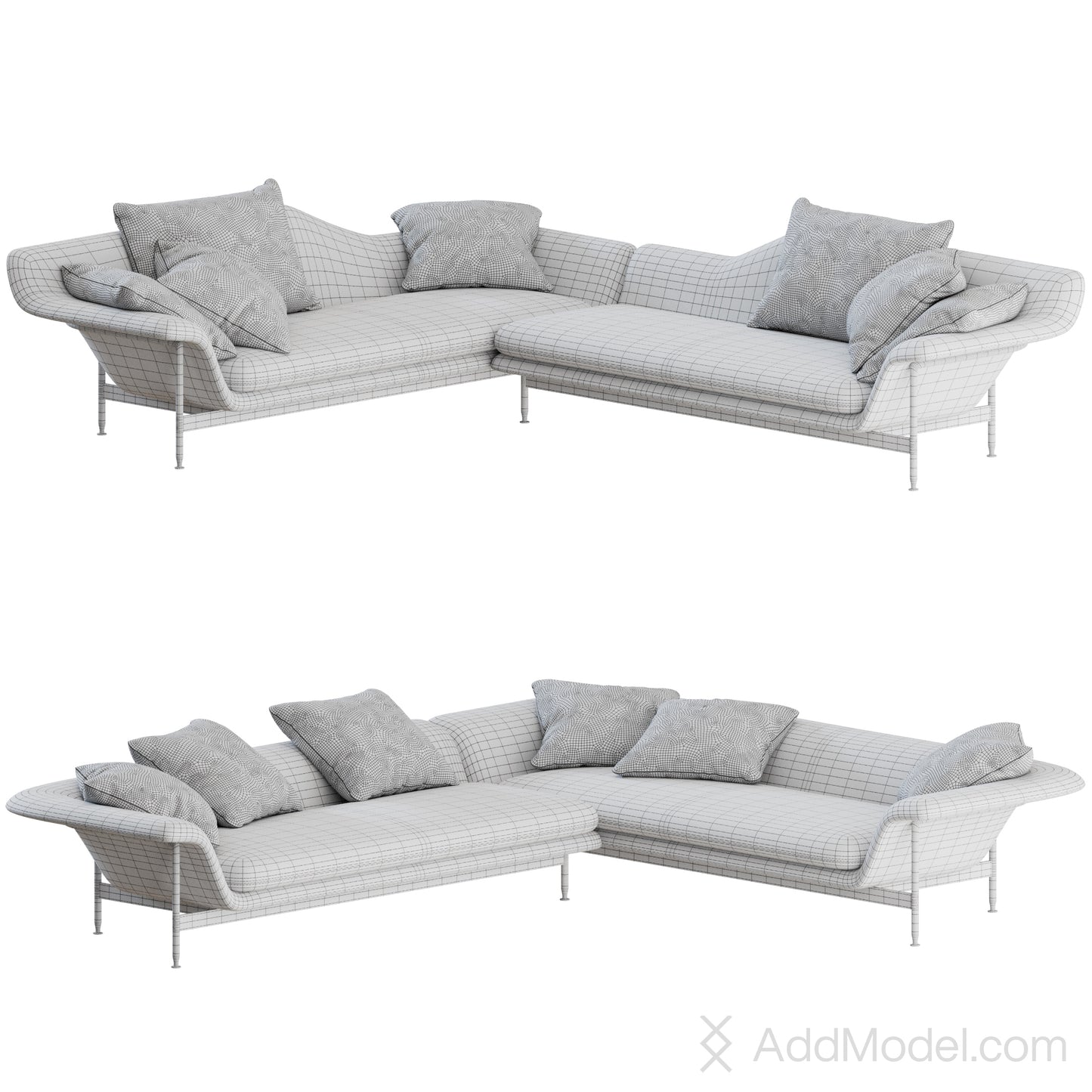 Esosoft Sofa L-Shape By Cassina 3D Model