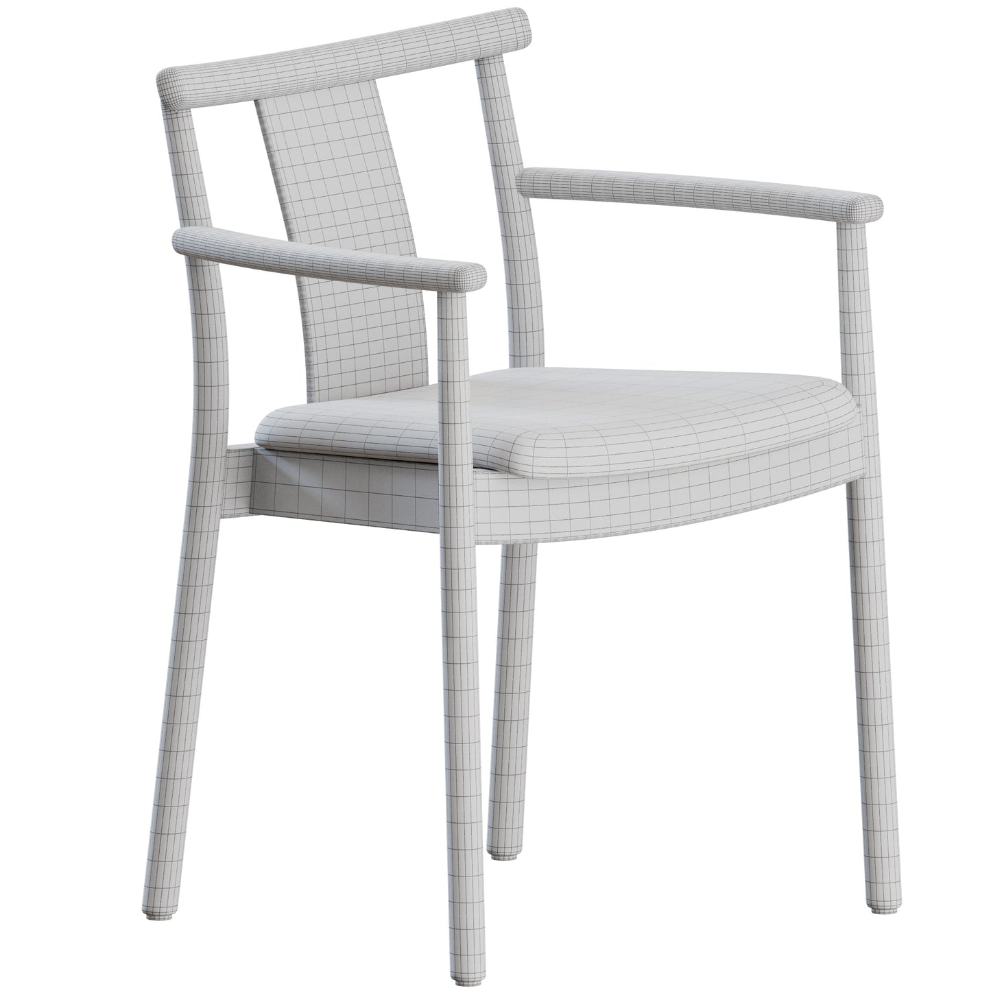 Merkur Dining Chair Armrests Audo Copenhagen 3D Model