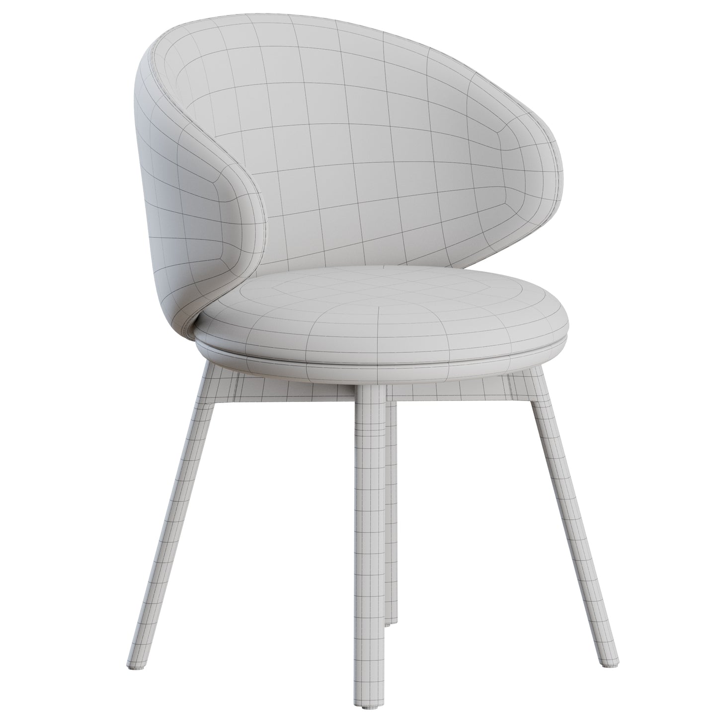 Belle 4WL Chair Arrmet 3D Model