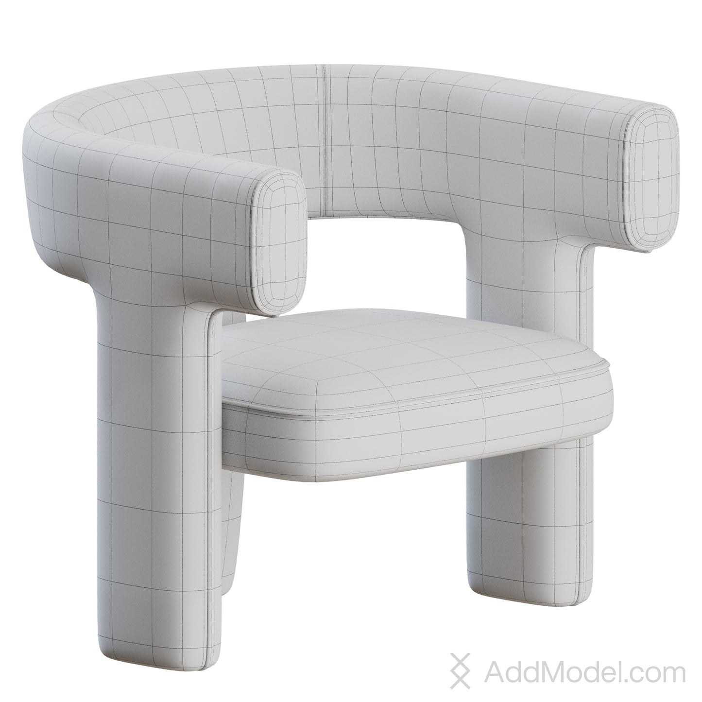 Litho Dining Armchair By Pierre Frey 3D Model