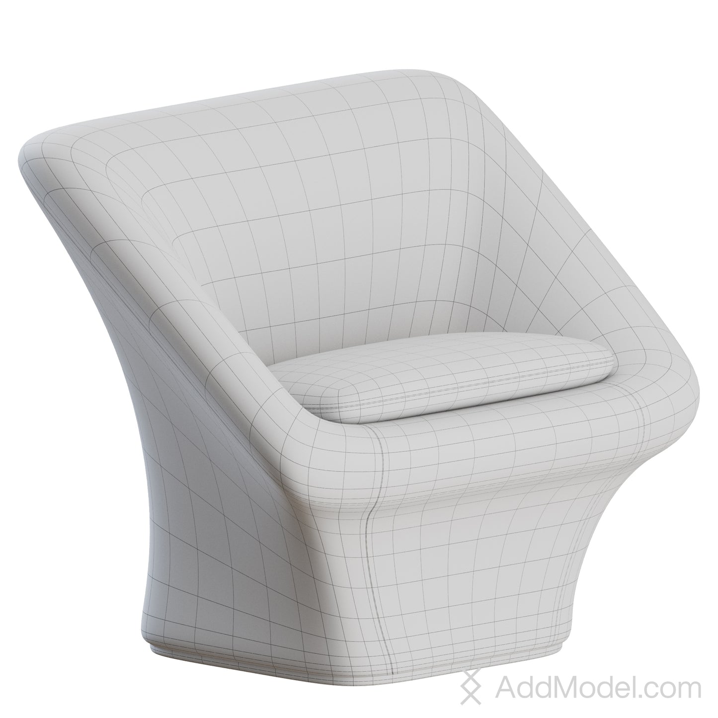 Square Mushroom Armchair By Pierre Paulin Artifort 3D Model