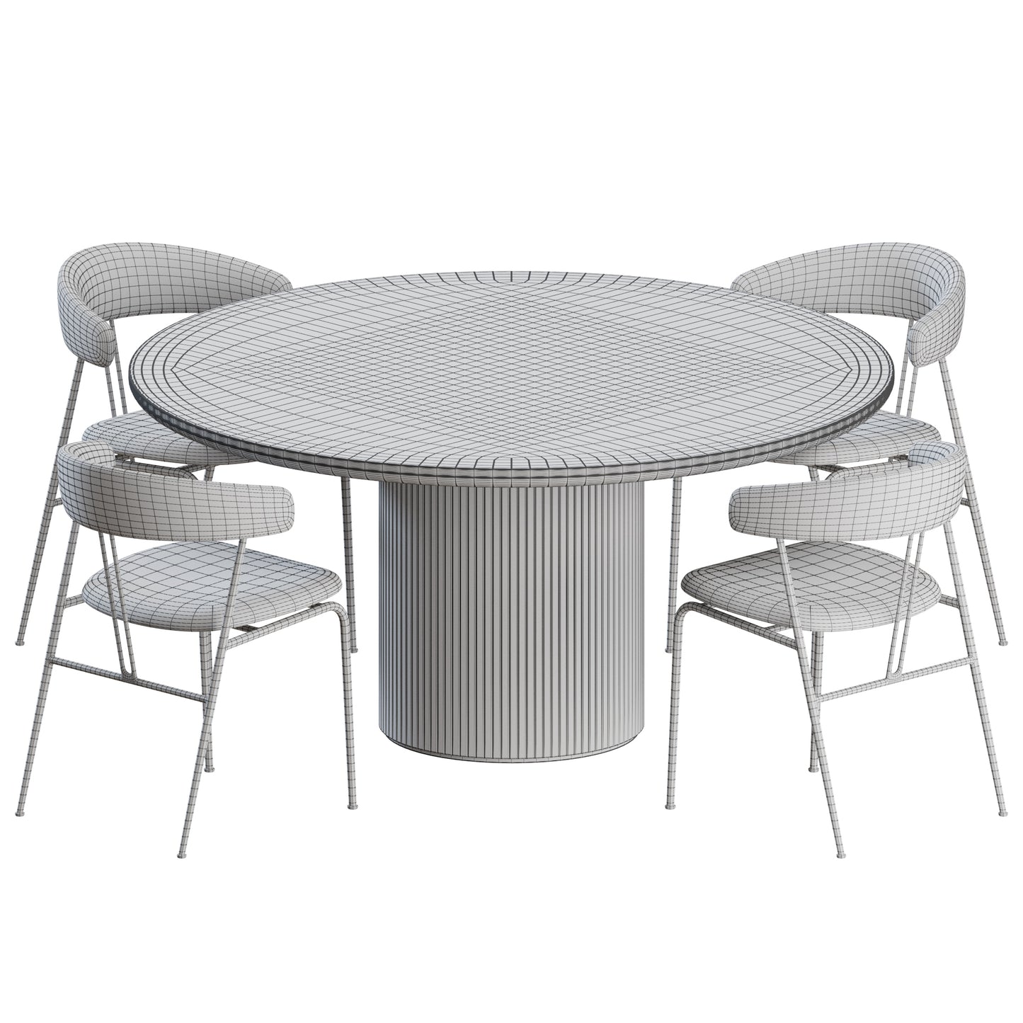 Violin Dining Set 02 By Gubi 3D Model