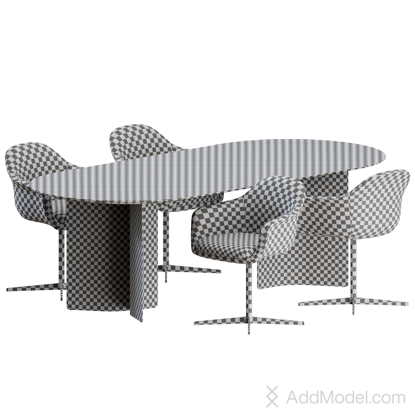 Chia Swivel Dining Set By Marelli 3D Model