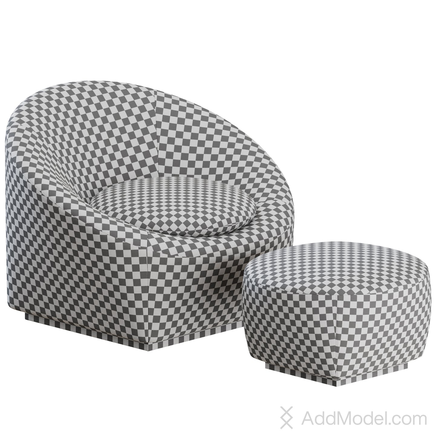 Capri Base Armchair By Minotti 3D Model