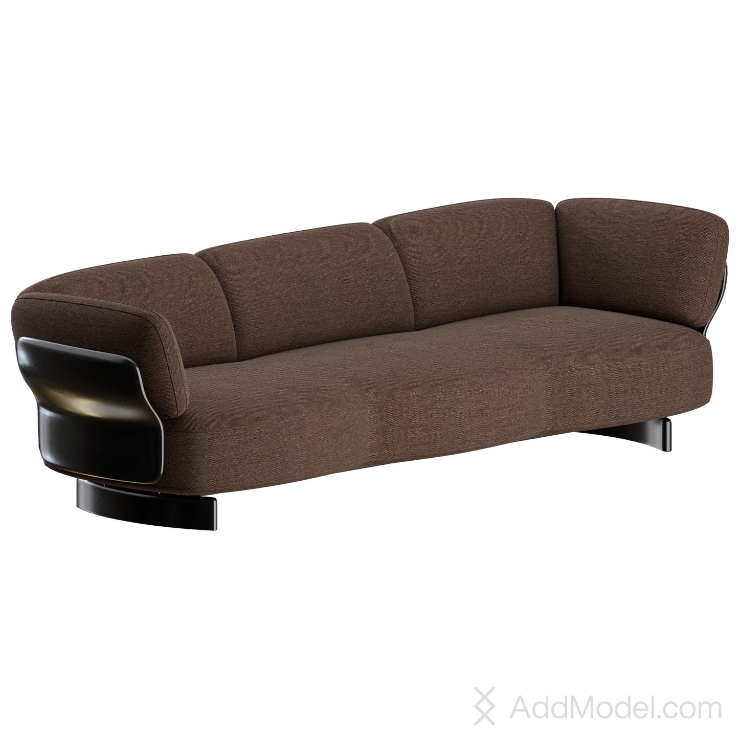 Saki 3 Seater Sofa By Minotti 3D Model