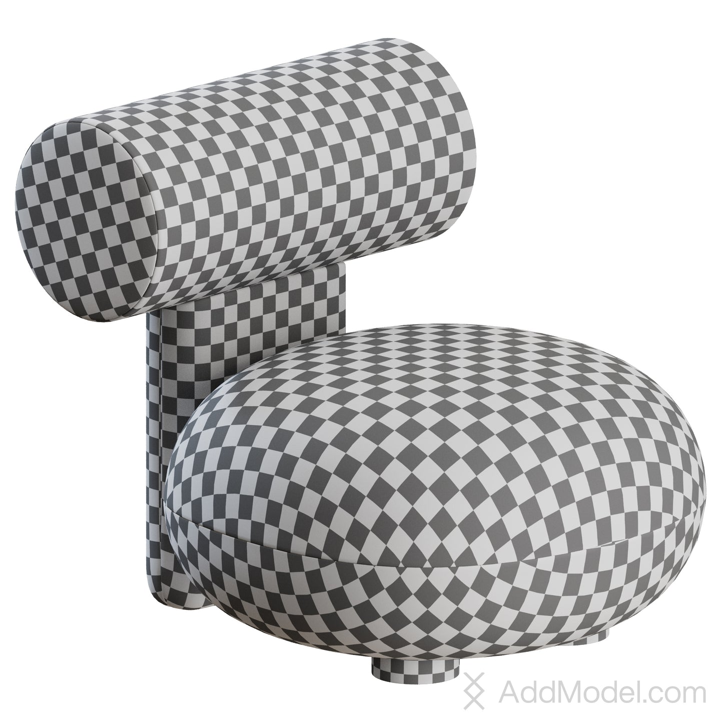 Hippo Lounge Chair Full Upholstery By Norr11 3D Model
