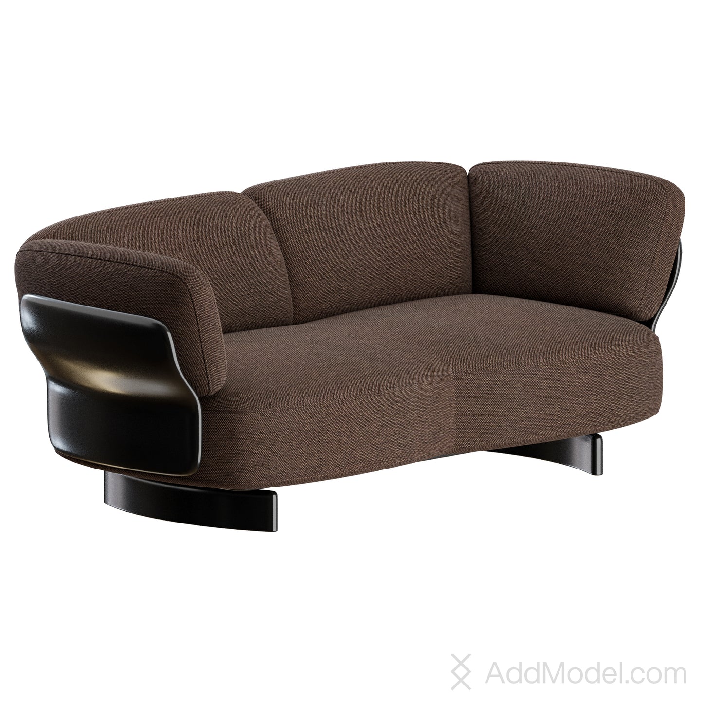 Saki 2 Seater Sofa By Minotti 3D Model
