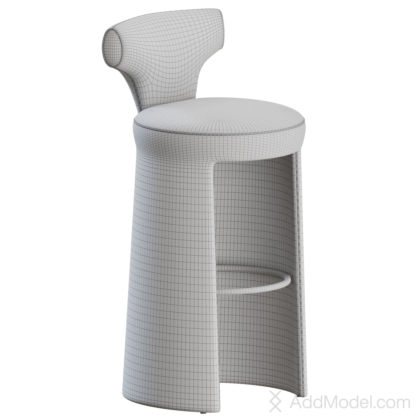 Inga Stool By Baxter 3D Model