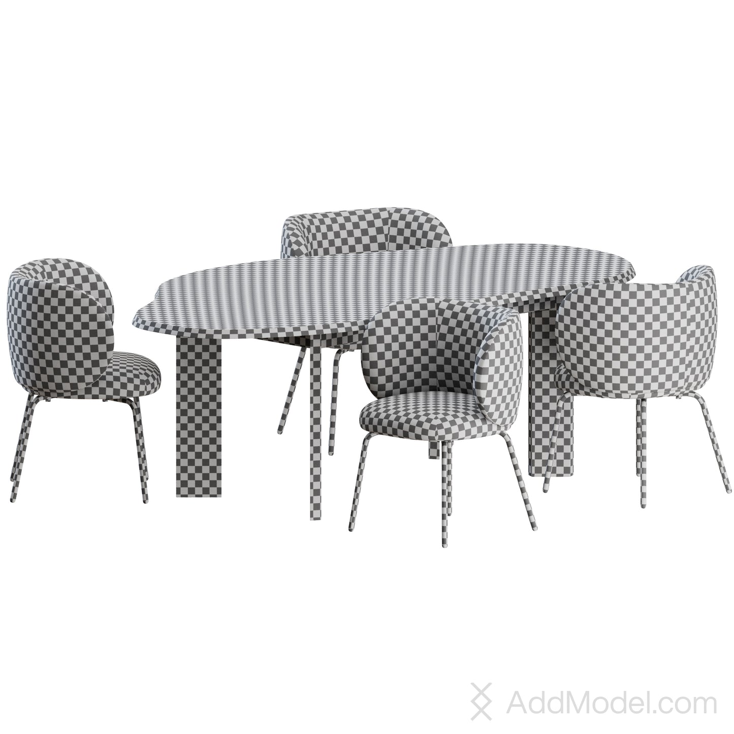 Rico Dining Set 02 By Ferm Living 3D Model