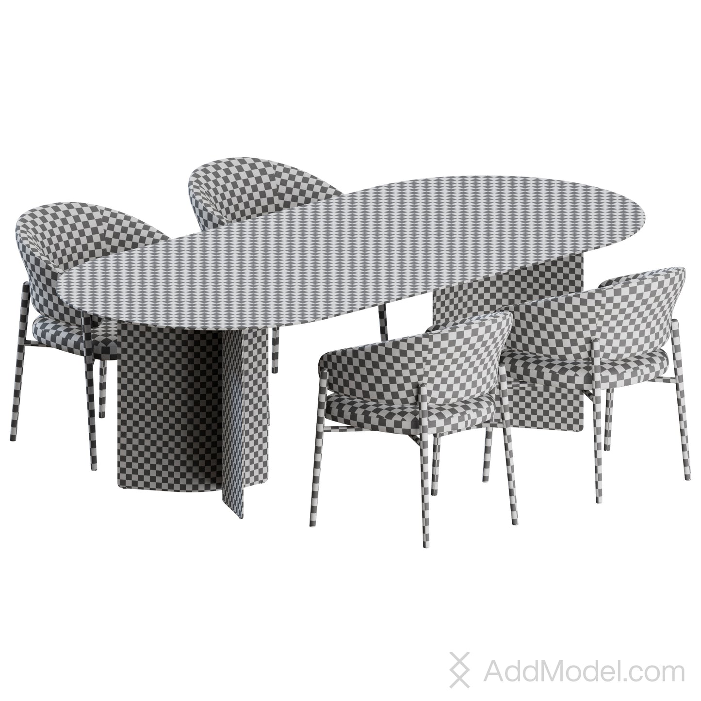 Linda Dining Set By Marelli 3D Model