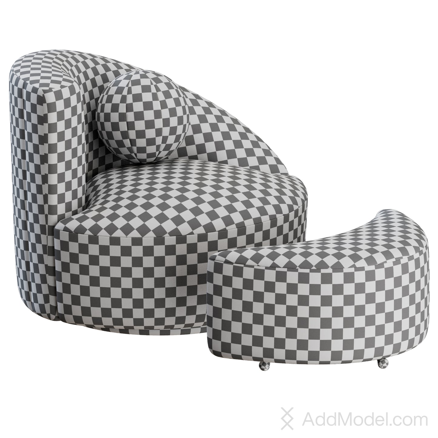 Nautilus Armchair By Vladimir Kagan 3D Model