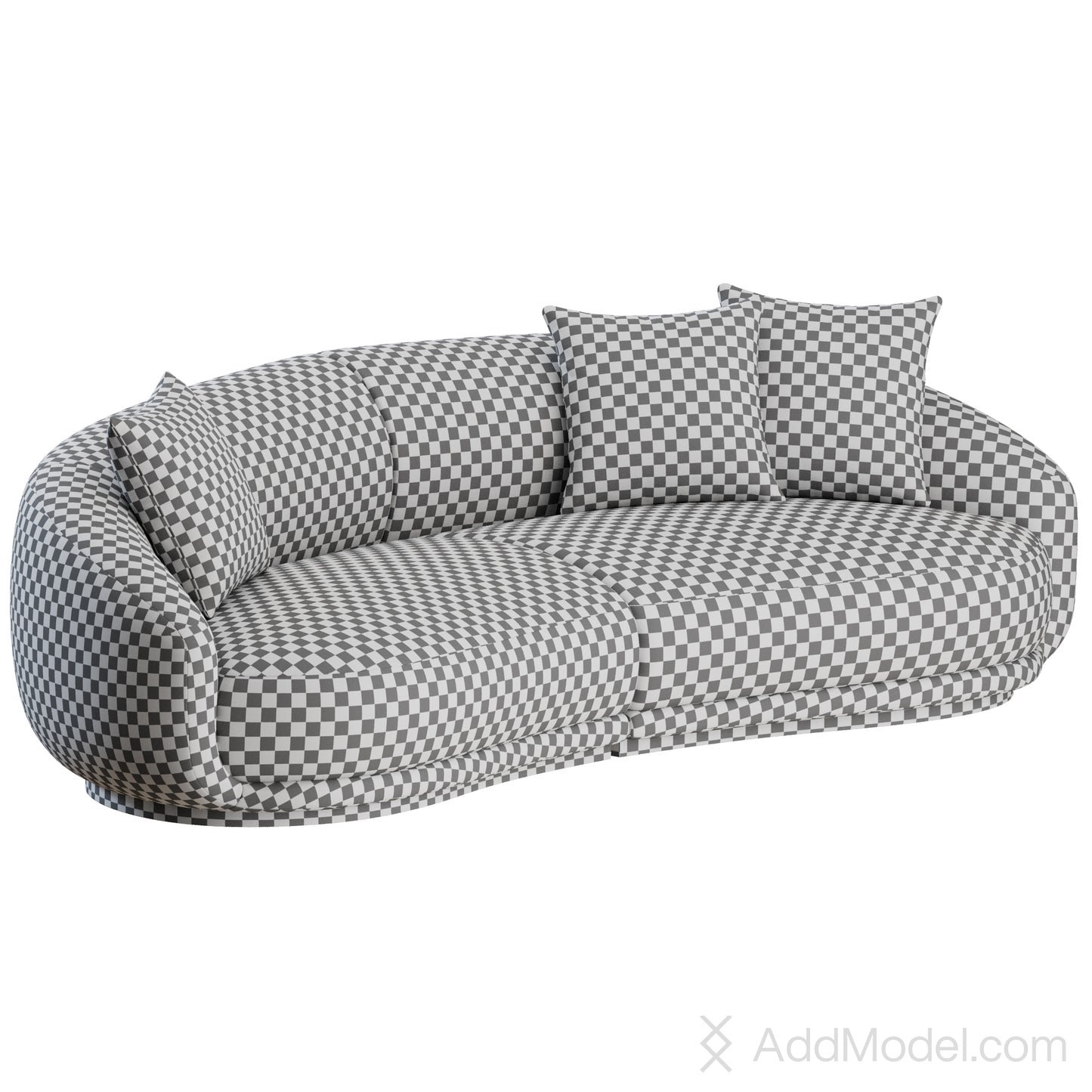 Montholon Curved Sofa By Wendelbo 3D Model