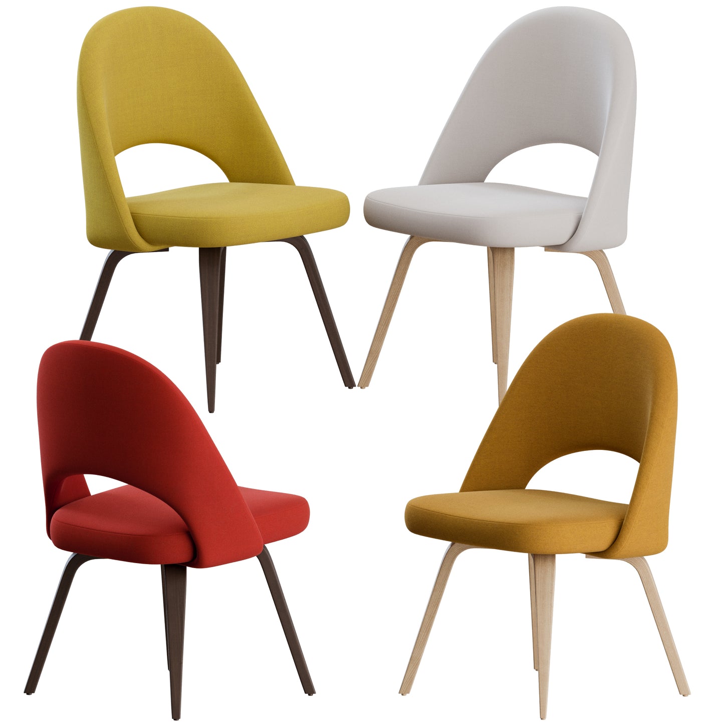 Dining Set 01 By Knoll 3D Model