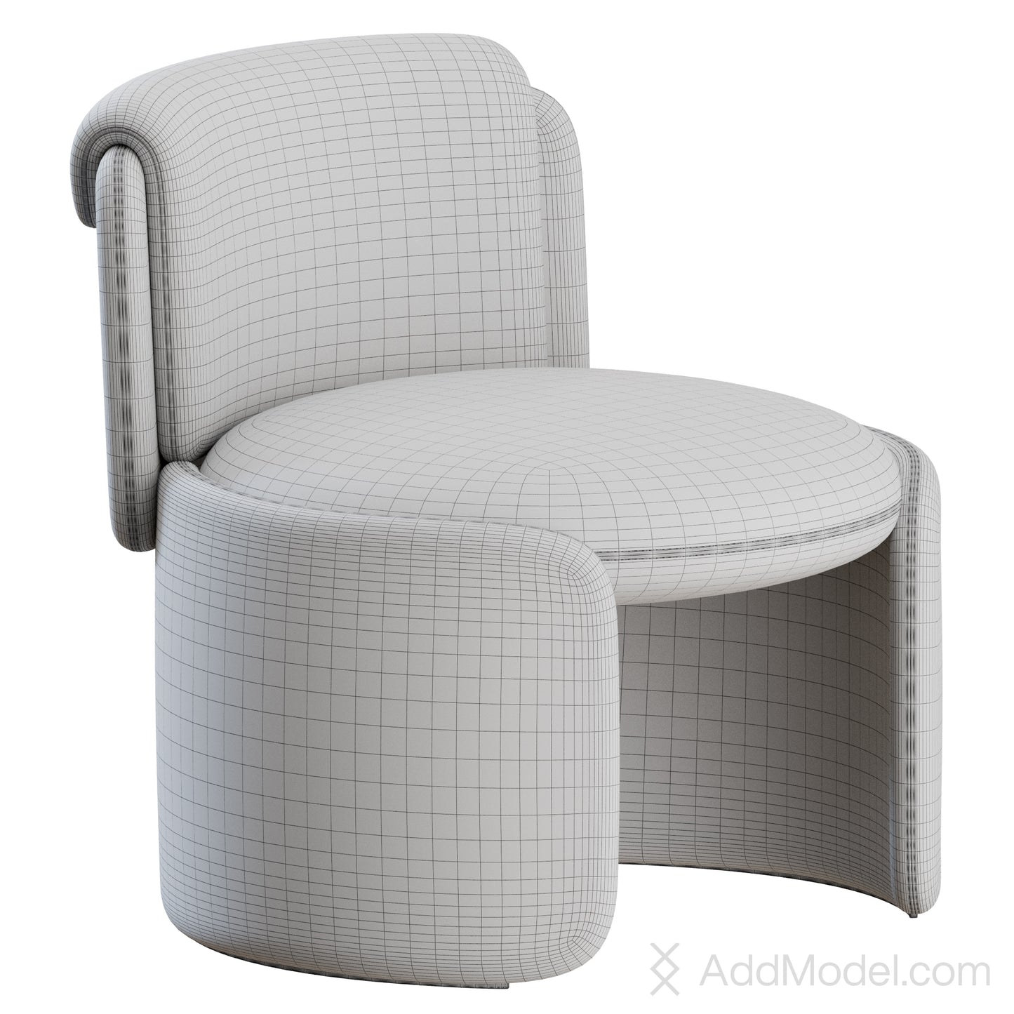 Hug Armchair By HC28 3D Model