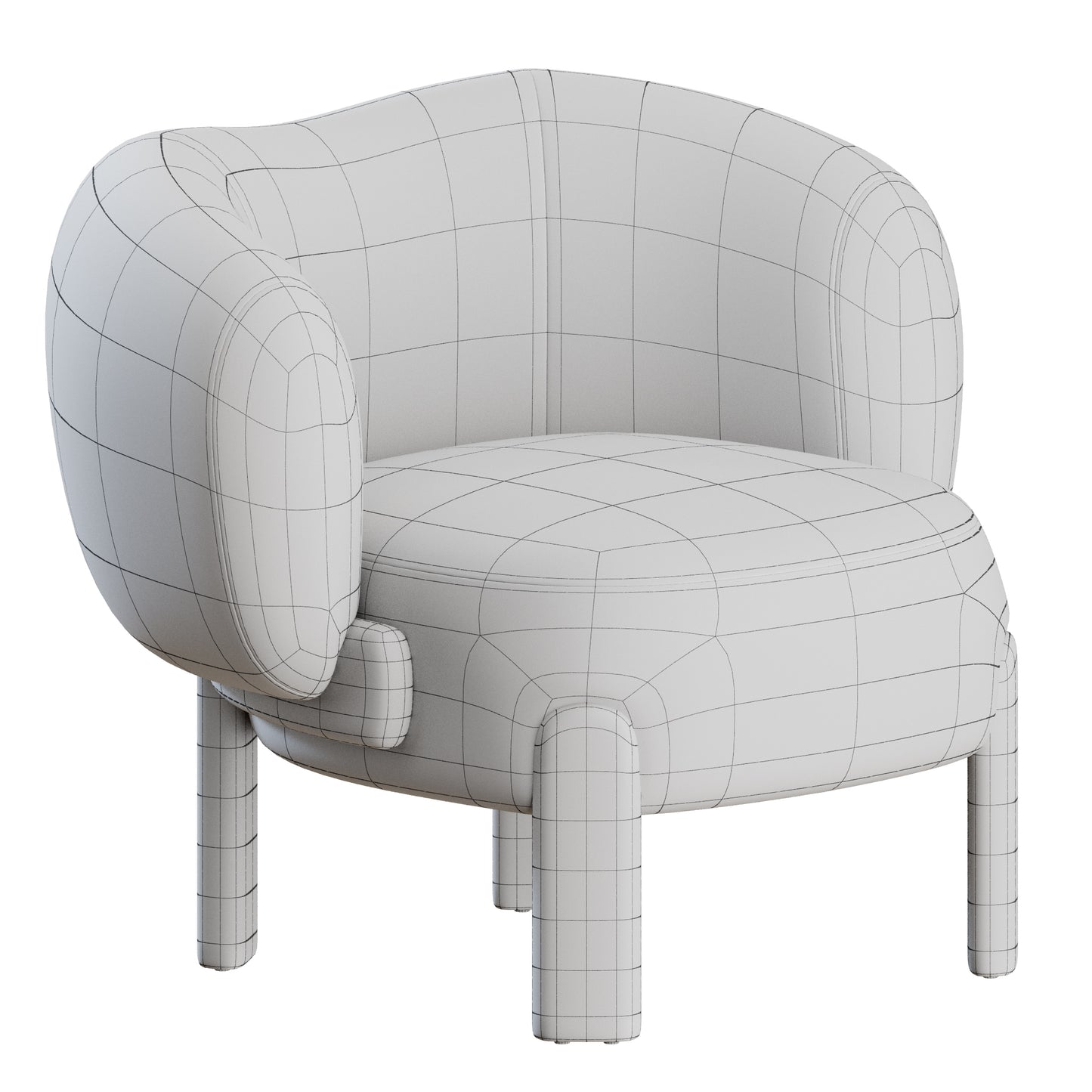 Moon Slipper Chair By Philippe Hurel 3D Model