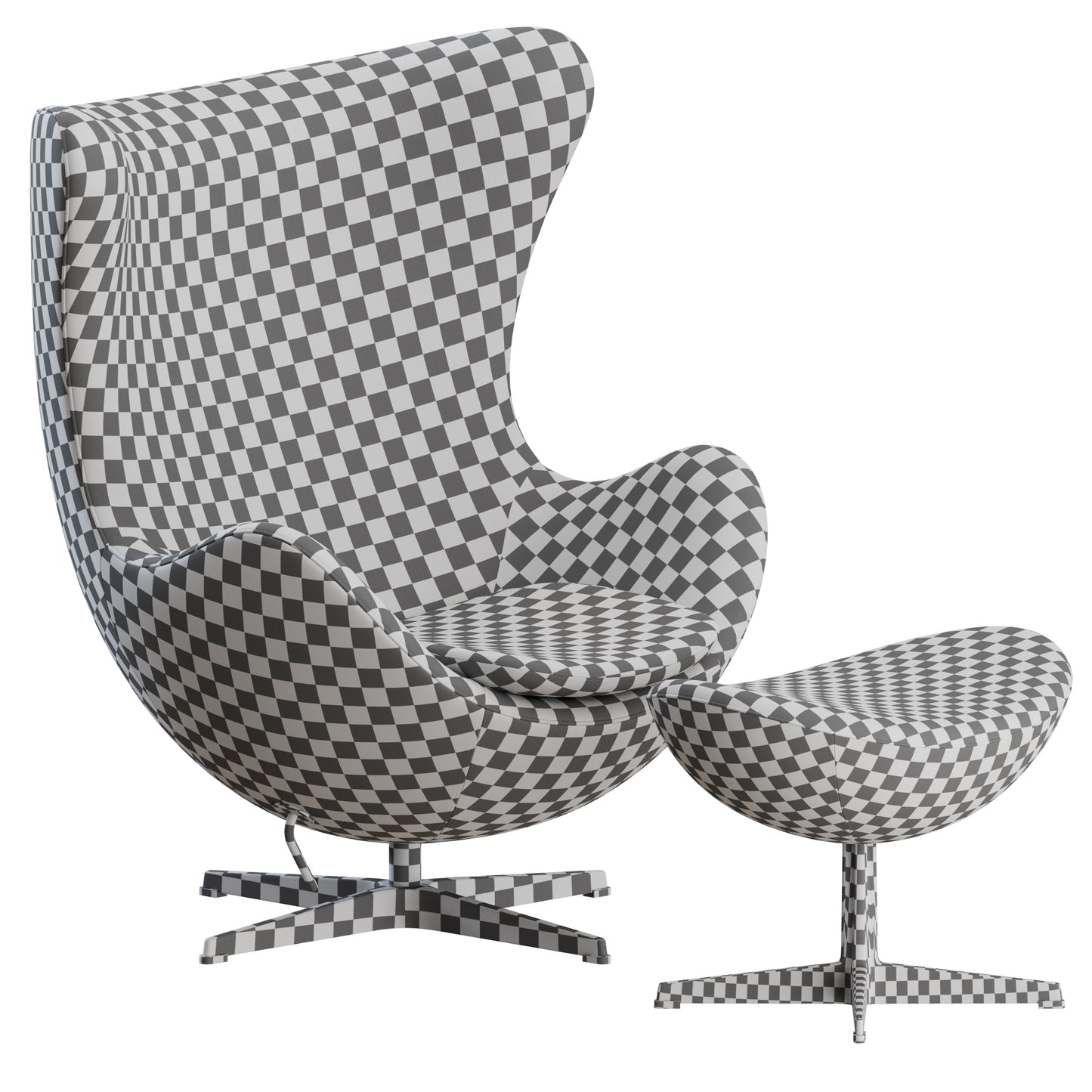 Egg Lounge Chair + Foot Stool Fritz Hansen 3D Model