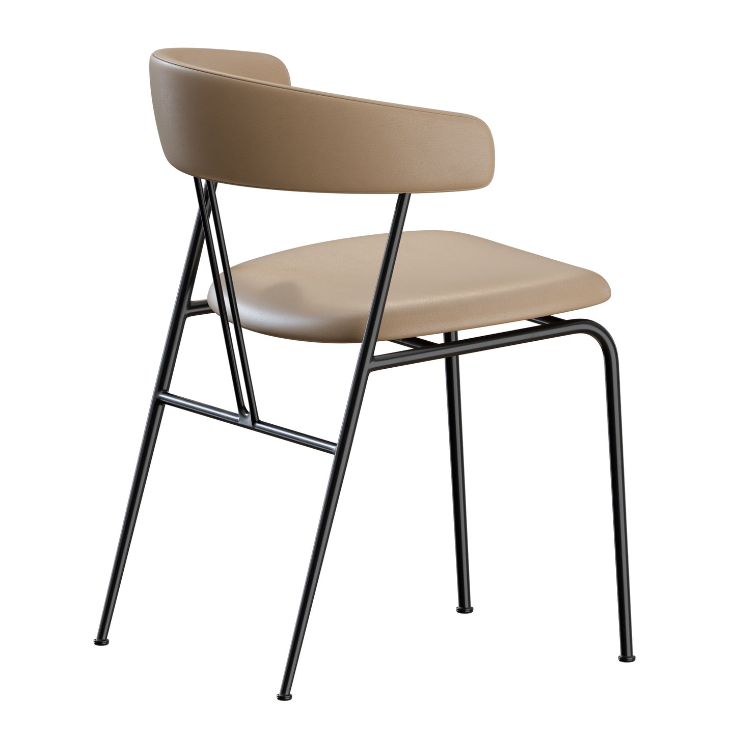 Violin Dining Chair Fully Upholstered By Gubi 3D Model