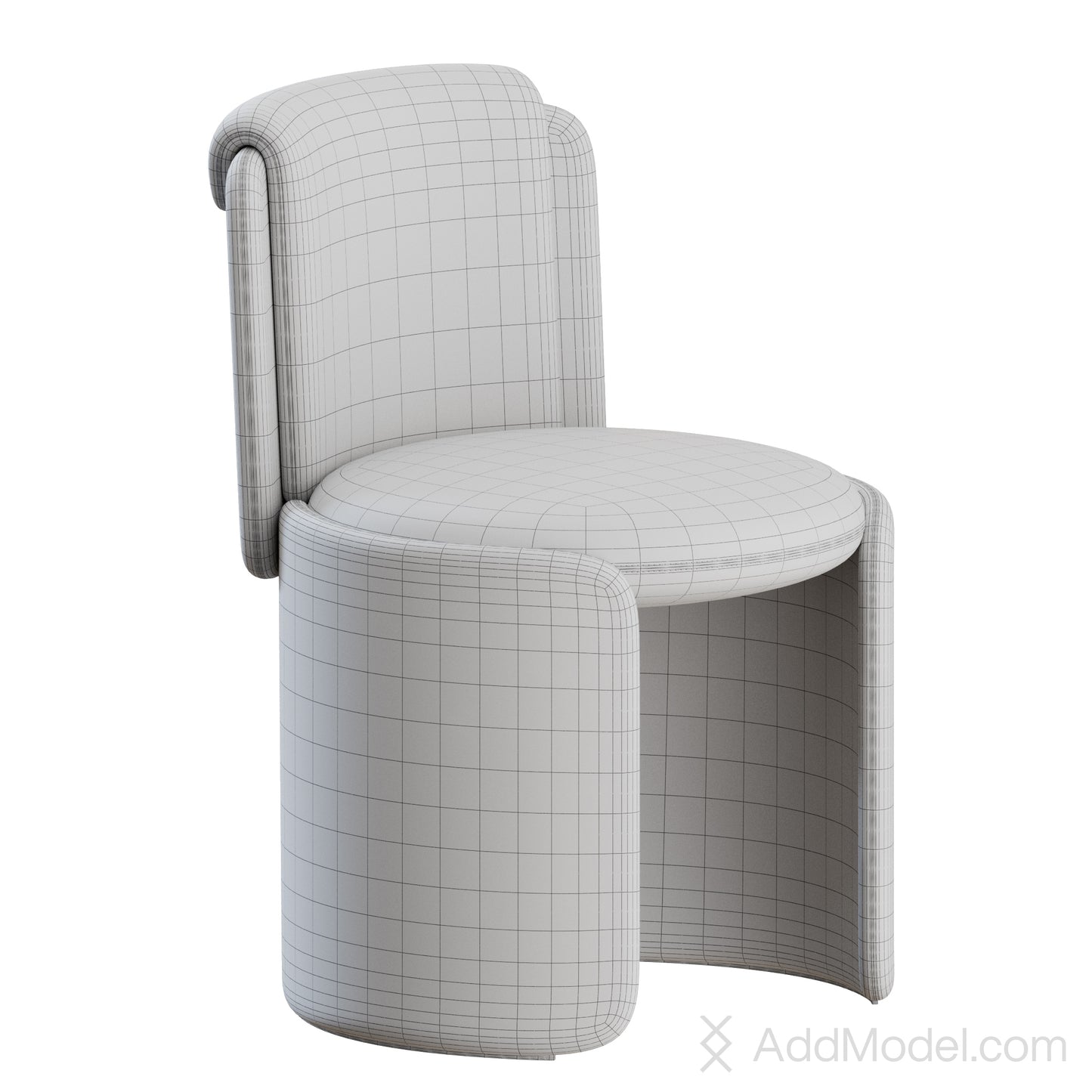 Hug Dining Chair By HC28 3D Model