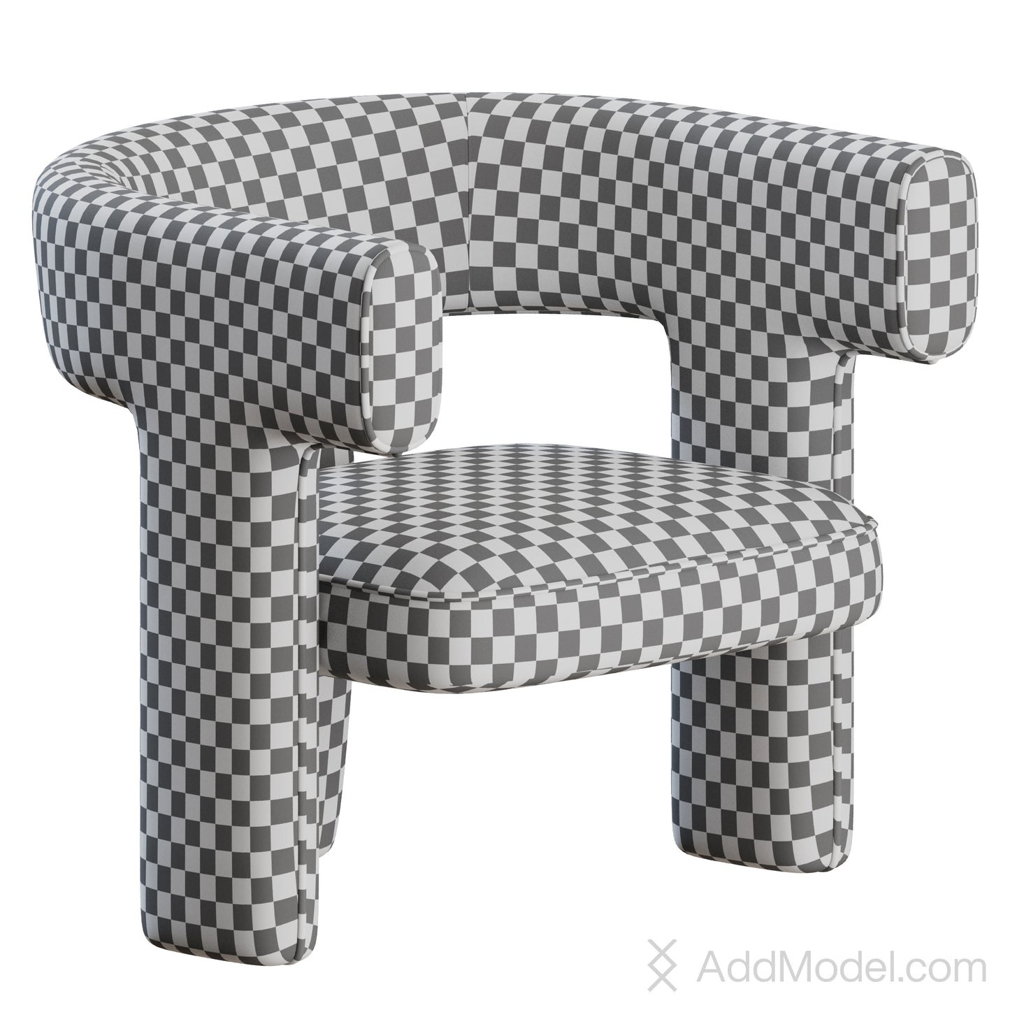 Litho Dining Armchair By Pierre Frey 3D Model
