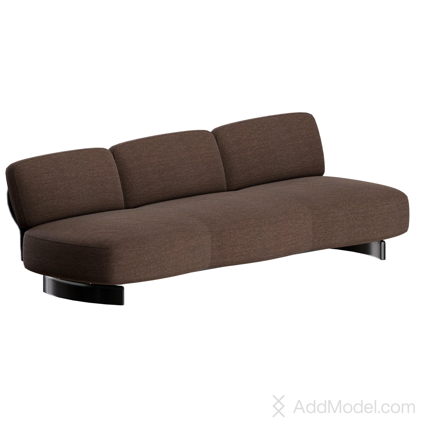 Saki 3 Seater Sofa By Minotti 3D Model