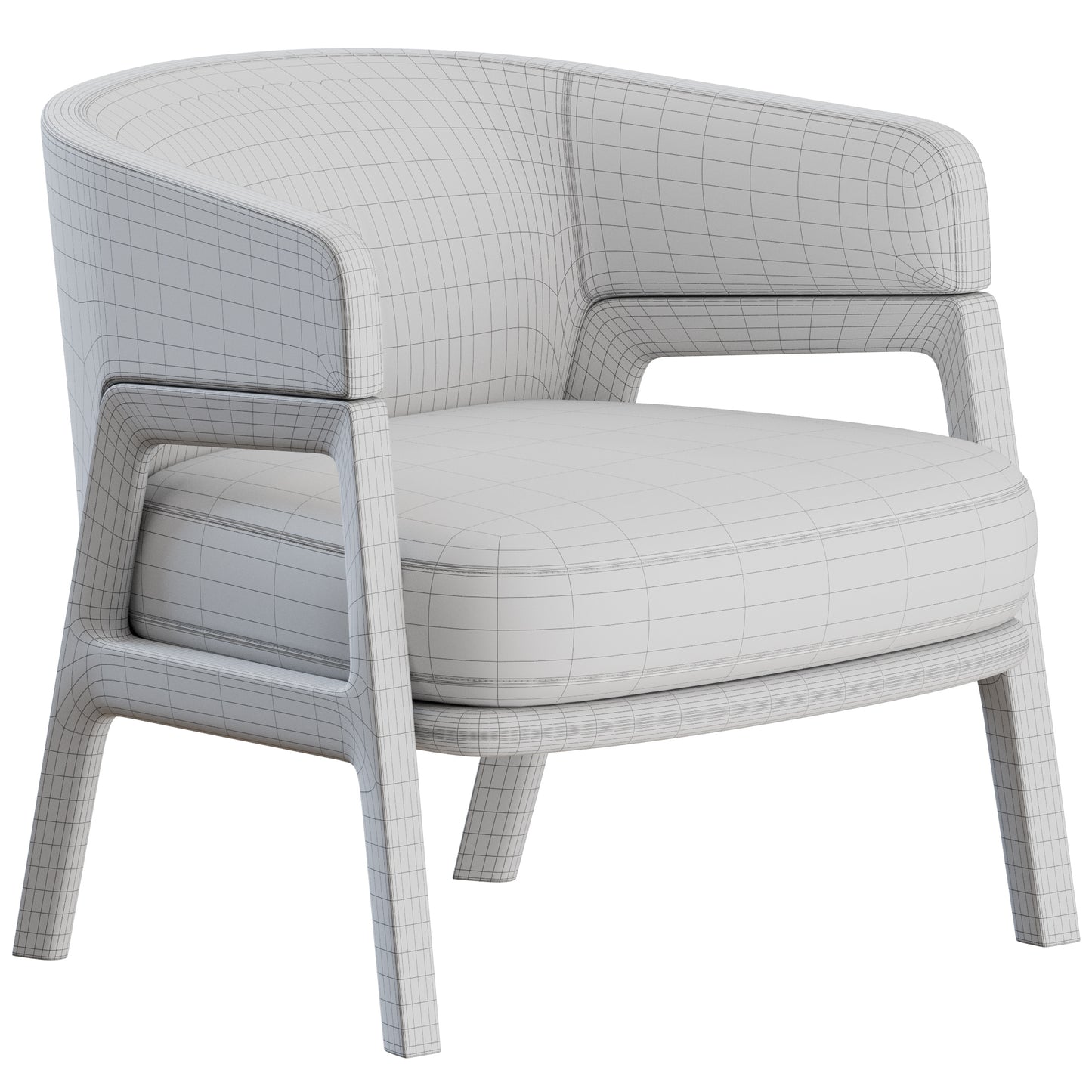 Duo Lounge Armchair Poltrona Frau 3D Model