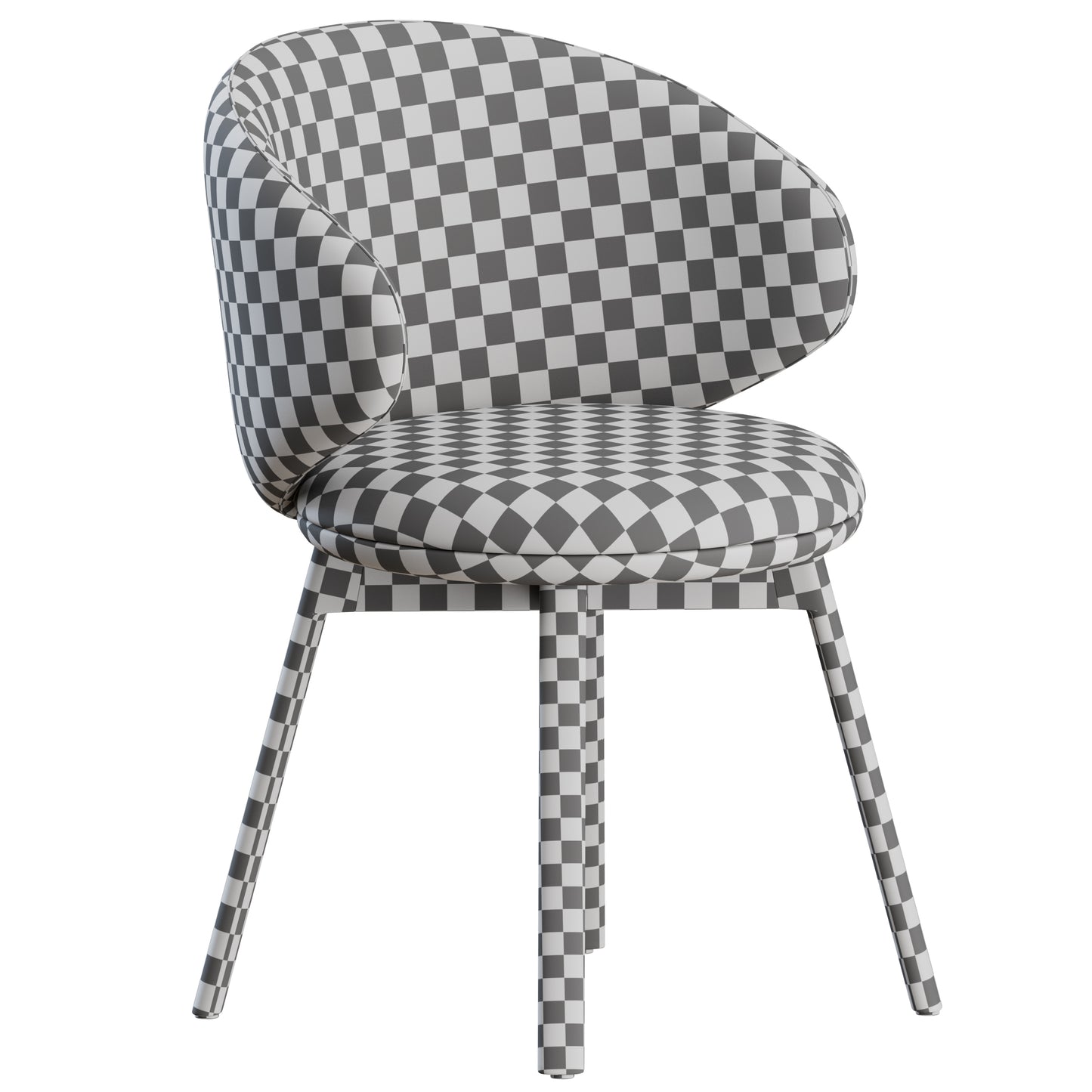 Belle 4WL Chair Arrmet 3D Model